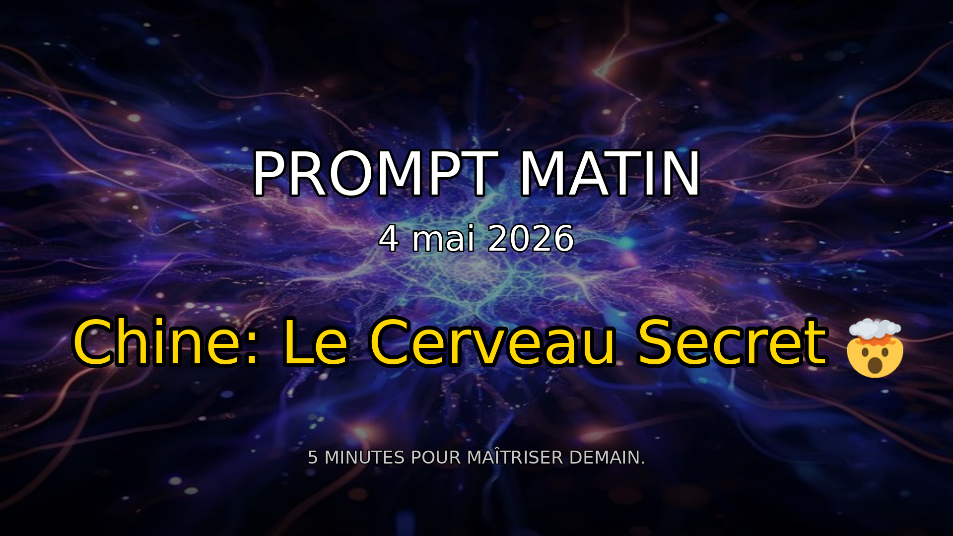 🇨🇳Scandale: La Chine lance un implant cérébral secret ! | Prompt Matin - 4 mai 2026 episode artwork