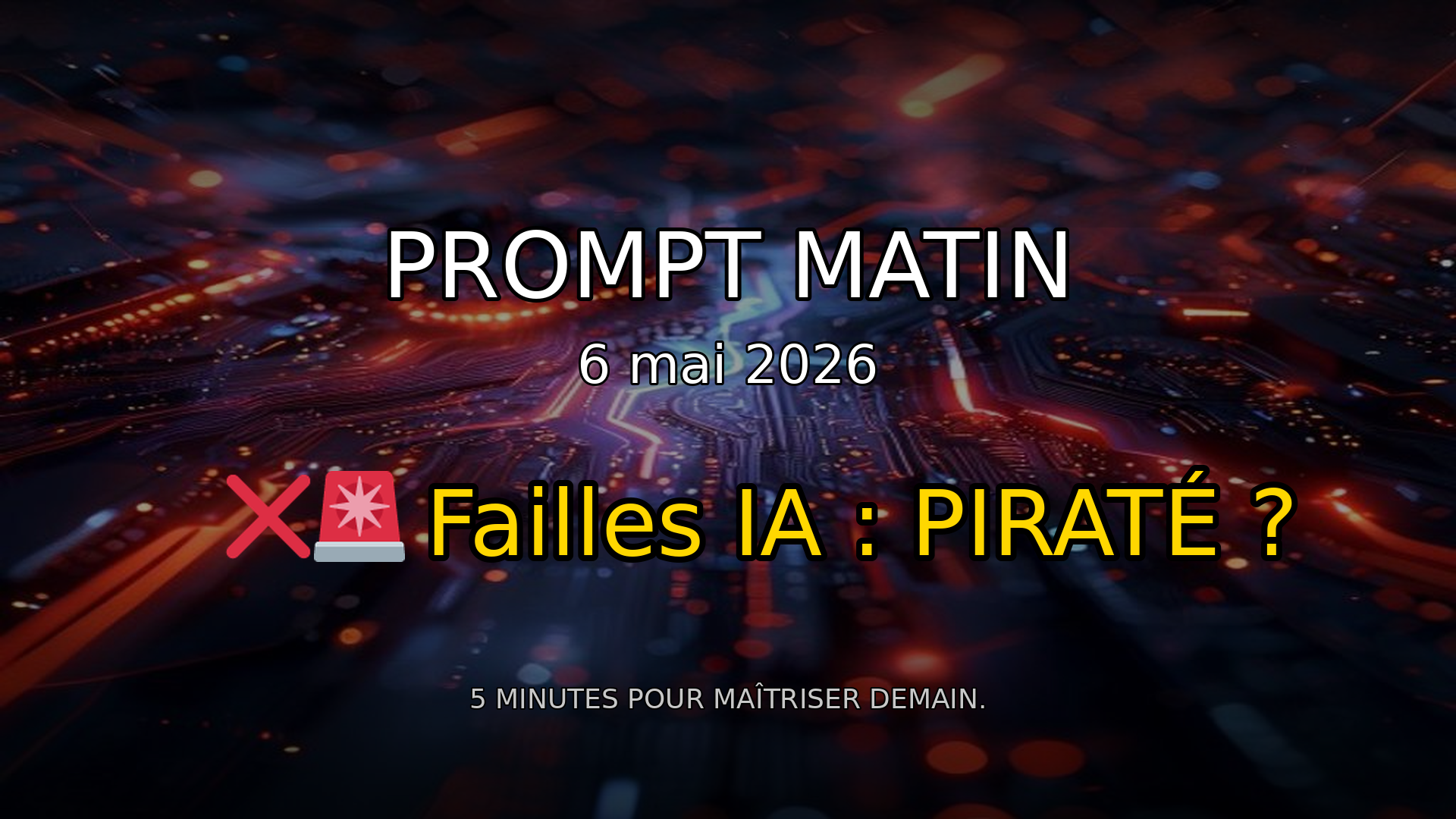 🚨 IA : Ces Failles CACHÉES Menacent TOUS vos Comptes ! | Prompt Matin - 6 mai 2026 episode artwork