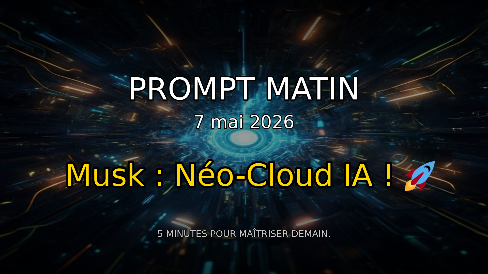 🚀 X-AI d'Elon Musk : un "Néo-Cloud" qui change tout ? | Prompt Matin - 7 mai 2026 episode artwork