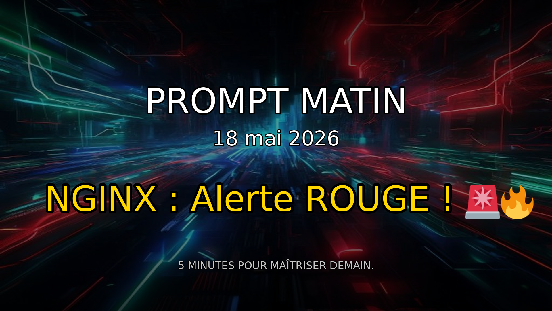 ⚠️ NGINX : Faille CRITIQUE EXPLOITÉE ! Cyber, Siri & Musk IA | Prompt Matin - 18 mai 2026 episode artwork
