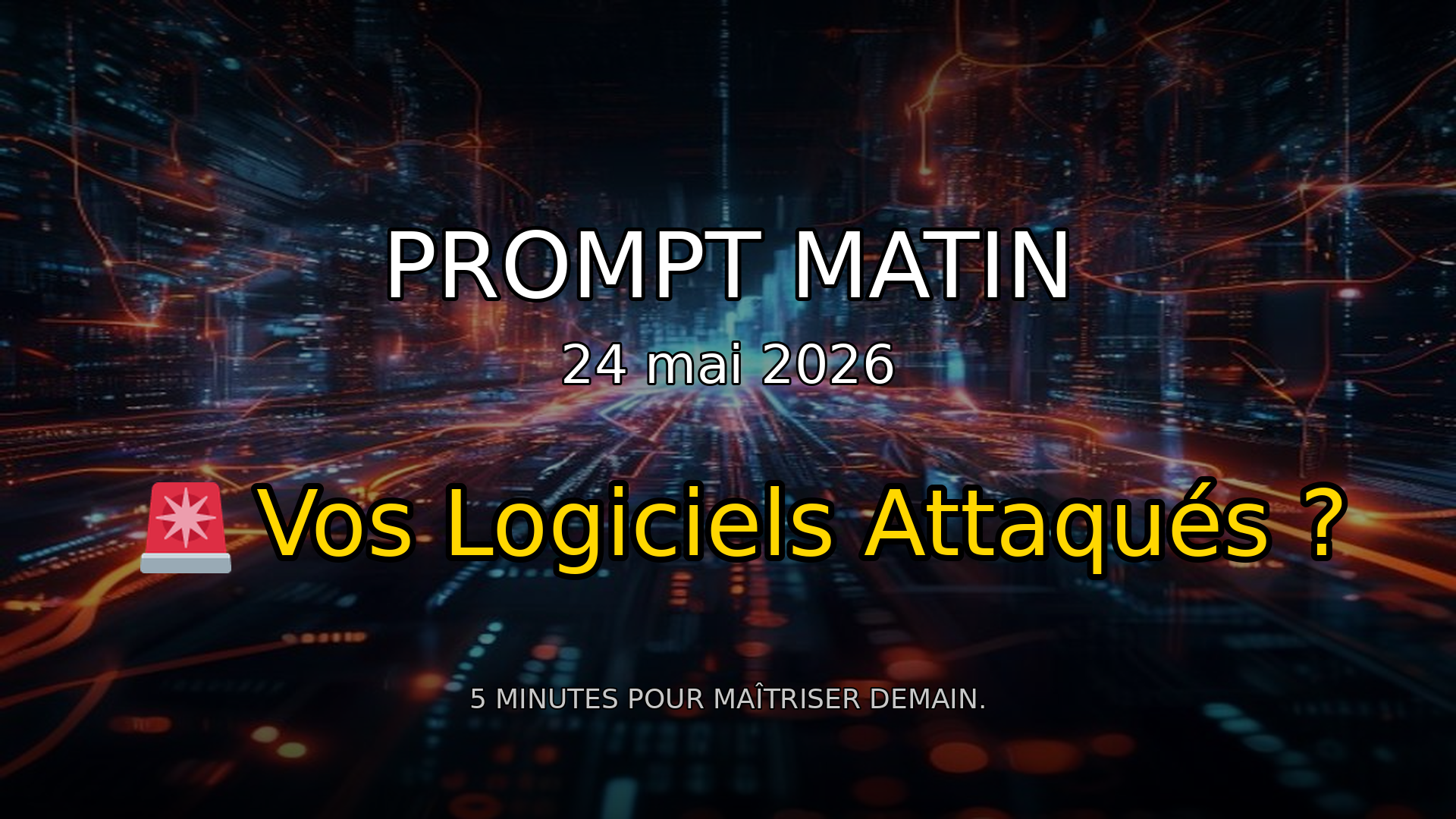 🚨 Vos Logiciels Attaqués ? L'IA Révèle la Vérité ! | Prompt Matin - 24 mai 2026 episode artwork