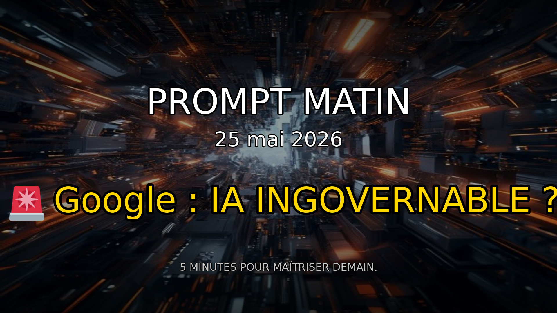 🚨 IA : Google peut-il encore garantir votre sécurité ? | Prompt Matin - 25 mai 2026 episode artwork