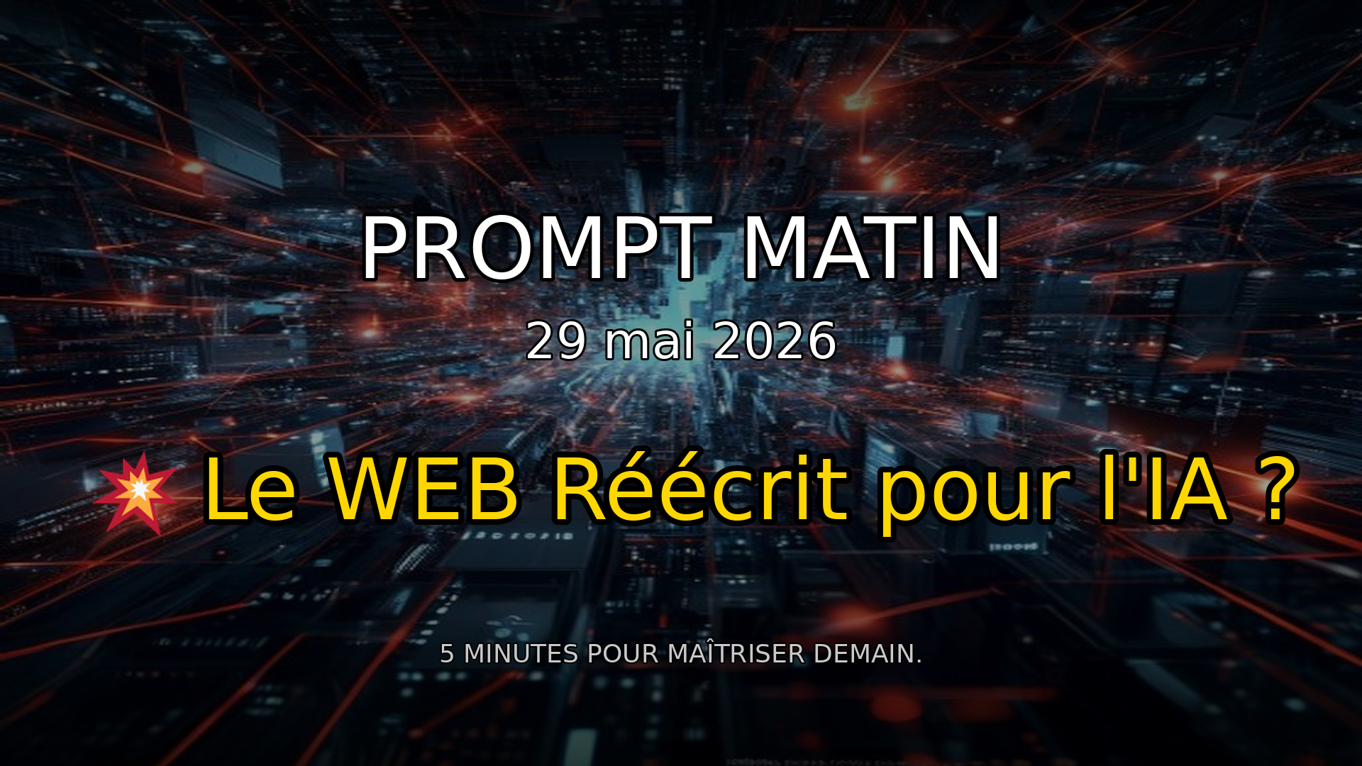 🤯 AI à 1000 MDS & Internet Réécrit pour les Machines ! | Prompt Matin - 29 mai 2026 episode artwork