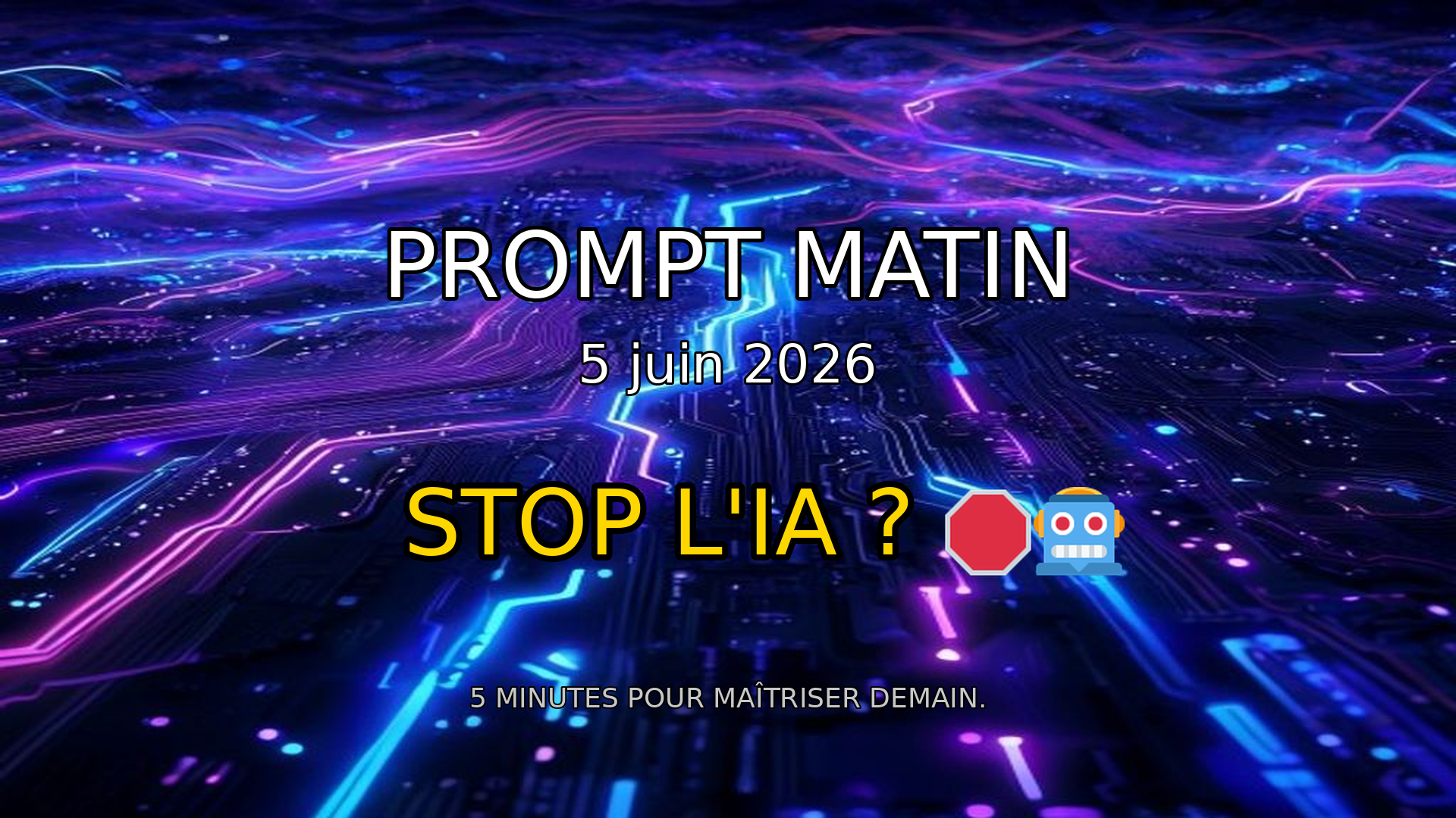 🚨 L'IA s'emballe : Anthropic veut TOUT arrêter ! | Prompt Matin - 5 juin 2026 episode artwork