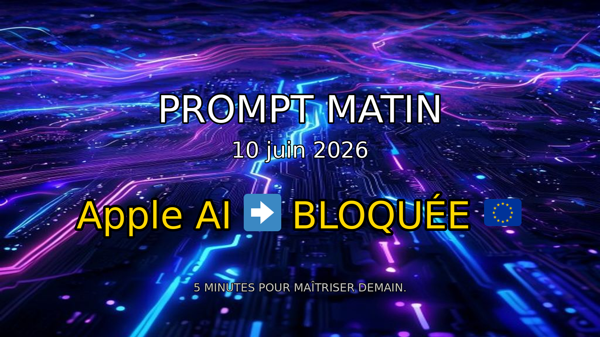 🇪🇺 Apple AI BLOQUÉE ! Guerre des prix et cyber-alertes majeures | Prompt Matin - 10 juin 2026 episode artwork