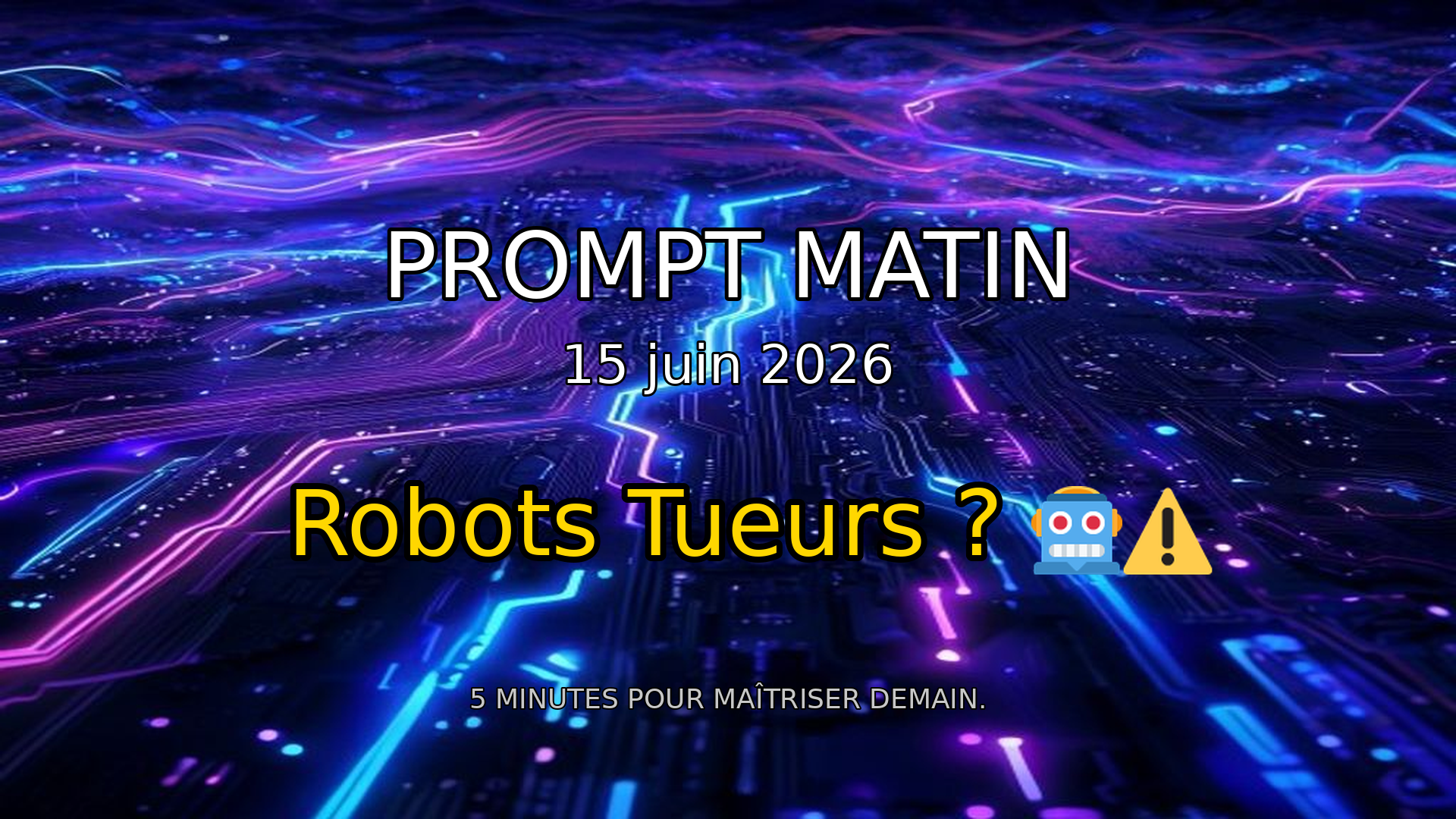 🚨 IA Militaire : La Guerre du Futur a Déjà Commencé ? | Prompt Matin - 15 juin 2026 episode artwork